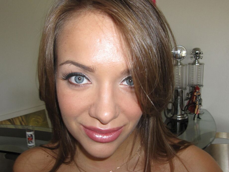 16P Voluptuous European girl Nika Noir makes some self shots of her boobs and ass