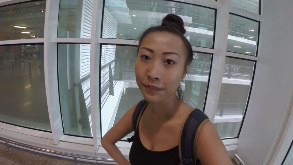 21P Asian honey Sharon Lee unveils her round ass and gets rammed while standing