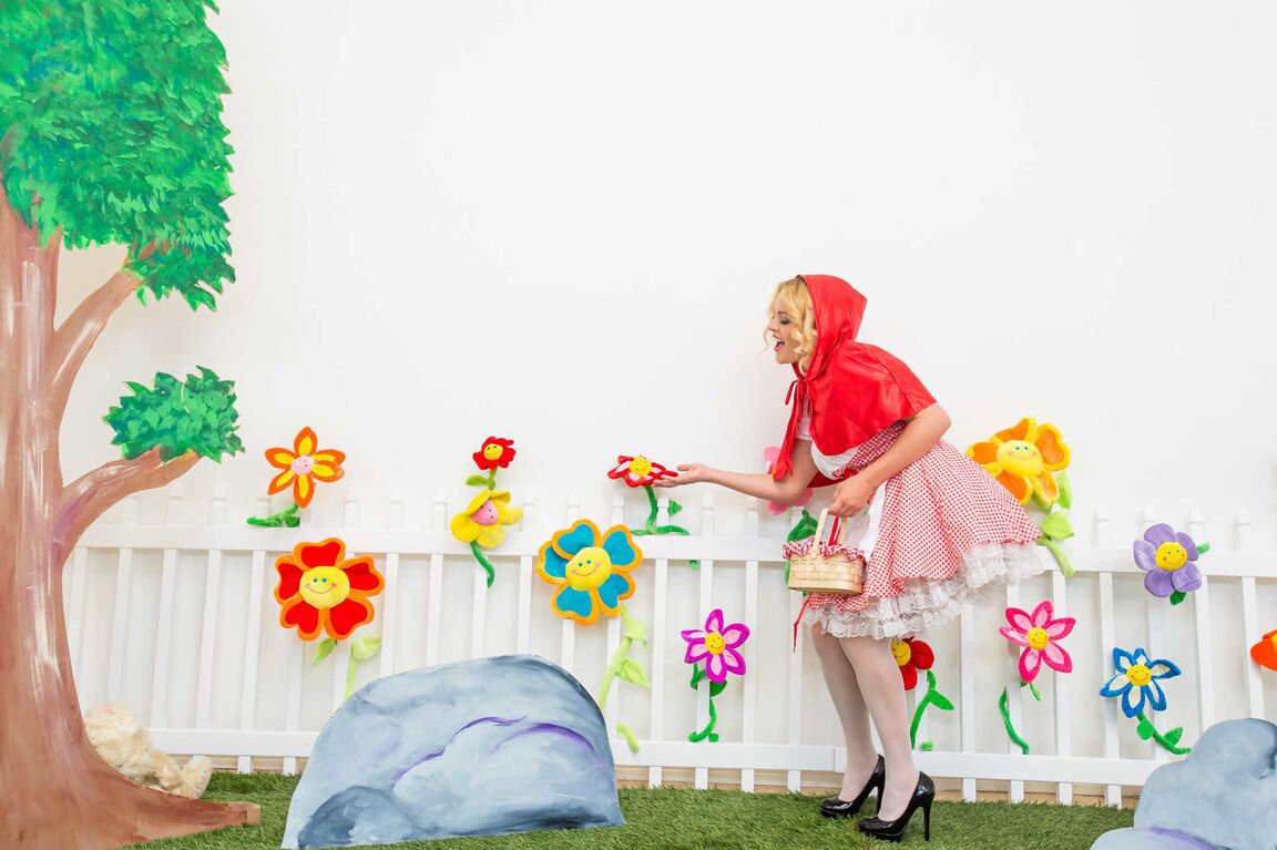 21P Sultry MILF Krissy Lynn is anally fucked in a little red riding hood costume