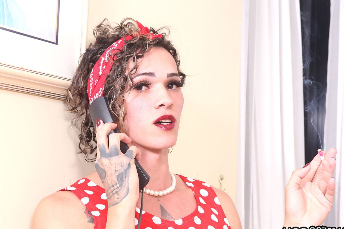 15P Pretty in polka dots Gorgeous Sabrina Prezottemakes her debut in this