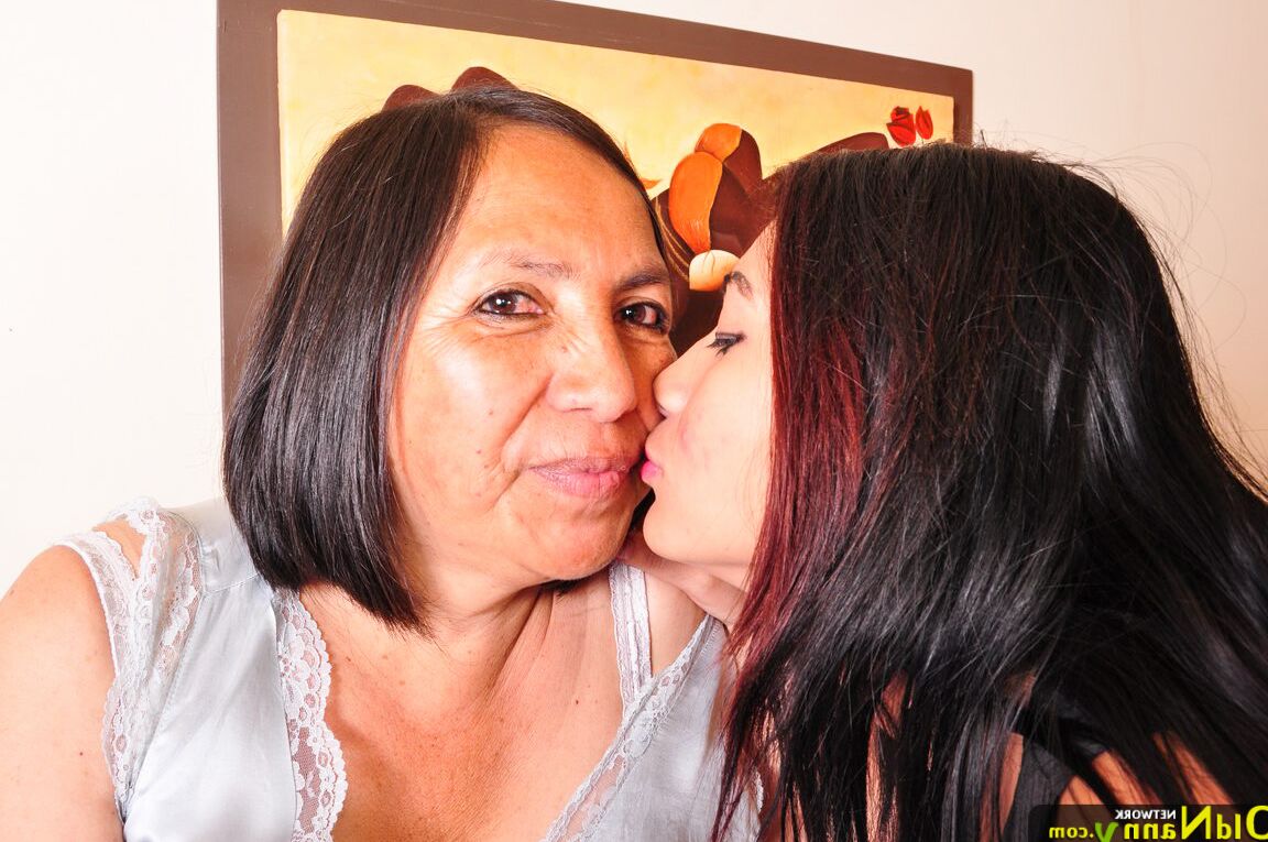 16P Hot latin granny is enjoying fun time with teen