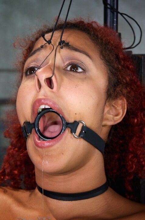 15P Ebony sex slave Daisy Ducati is masturbated until she unleashes spray of piss