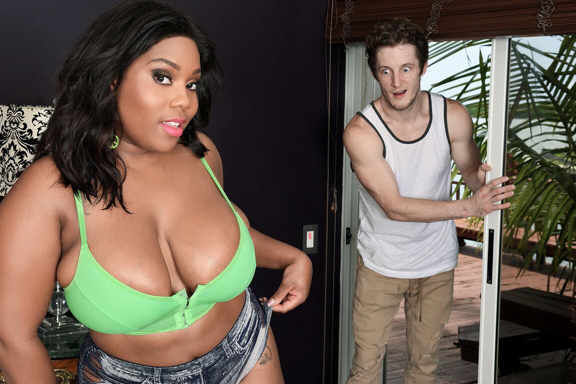 16P Obese black chick Ms Yummy seduces a white dude with her big booty
