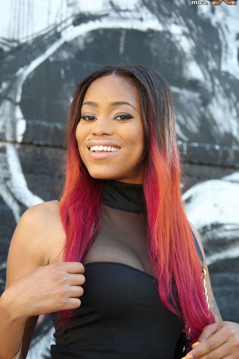 21P Ebony Goddess Kyra uses charms and body to perform this Friday night in club