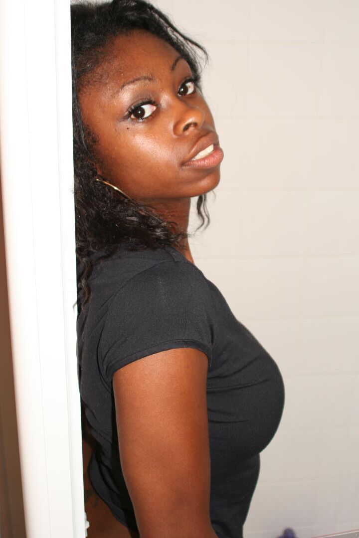 16P Black first timer Deja uncups natural tits before showing her bare ass