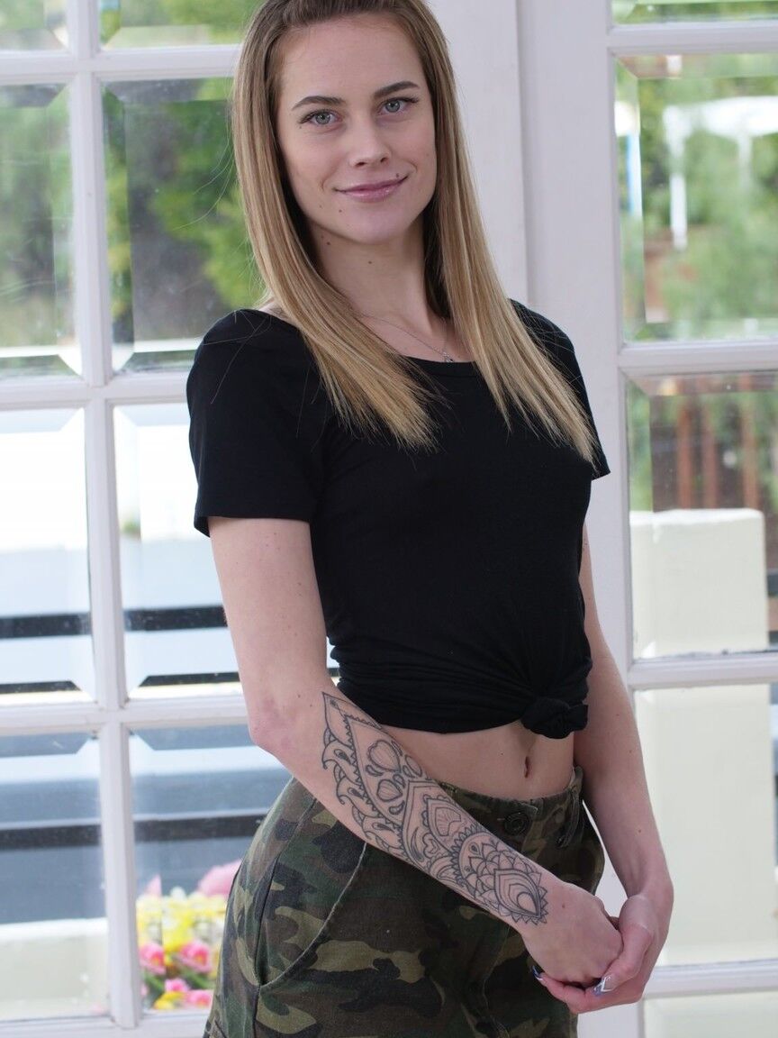 17P Cute blonde with tiny tits Nova Skies gives nice head in POV action