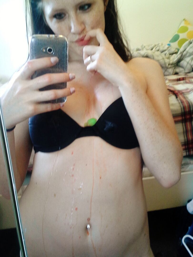 12P Teen amateur Freckles 18 takes selfies while getting naked in a SFW manner