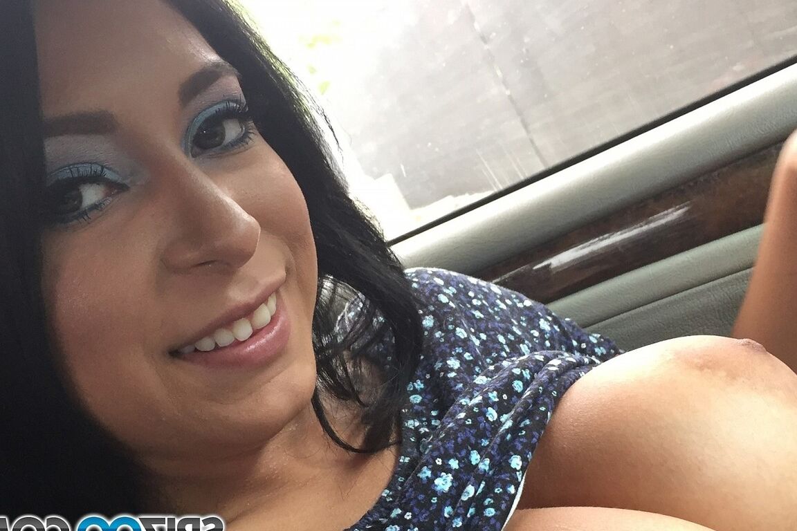 17P Pretty petite Alex Allen frees big natural tits & gets sprayed after hot fuck