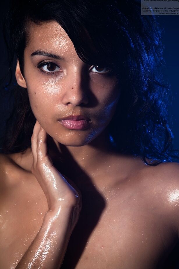 16P Indian chick shows off her big natural tits while modeling in the nude