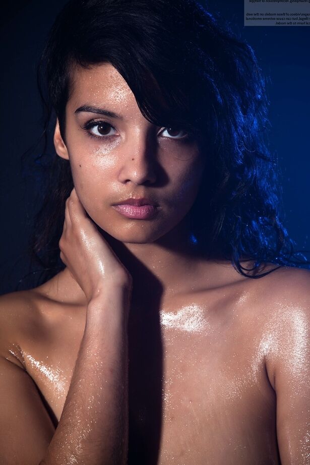 16P Indian chick shows off her big natural tits while modeling in the nude