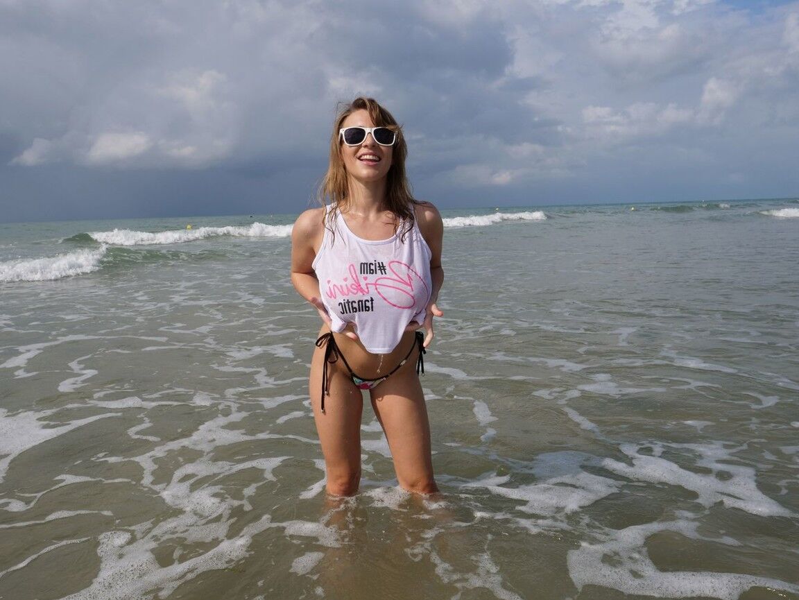 12P Josephine is the kind of girl who is proud of her big natural tits and she