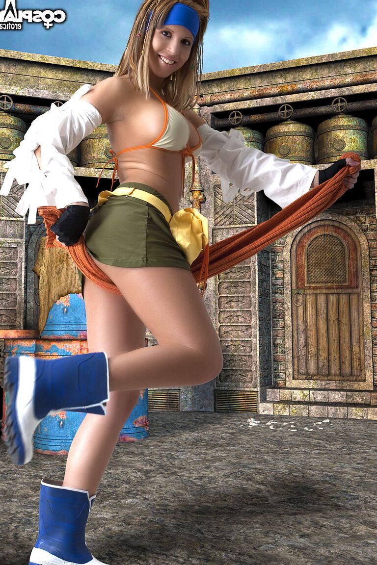 12P Cosplay Erótica Rikku Final Fantasy cosplay nu