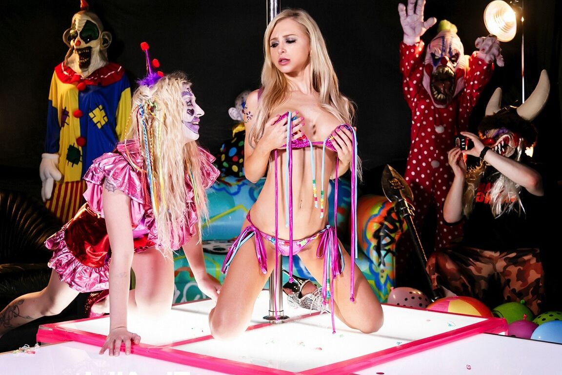 12P Palhaço Louco Clube de Strip lésbicas fodendo