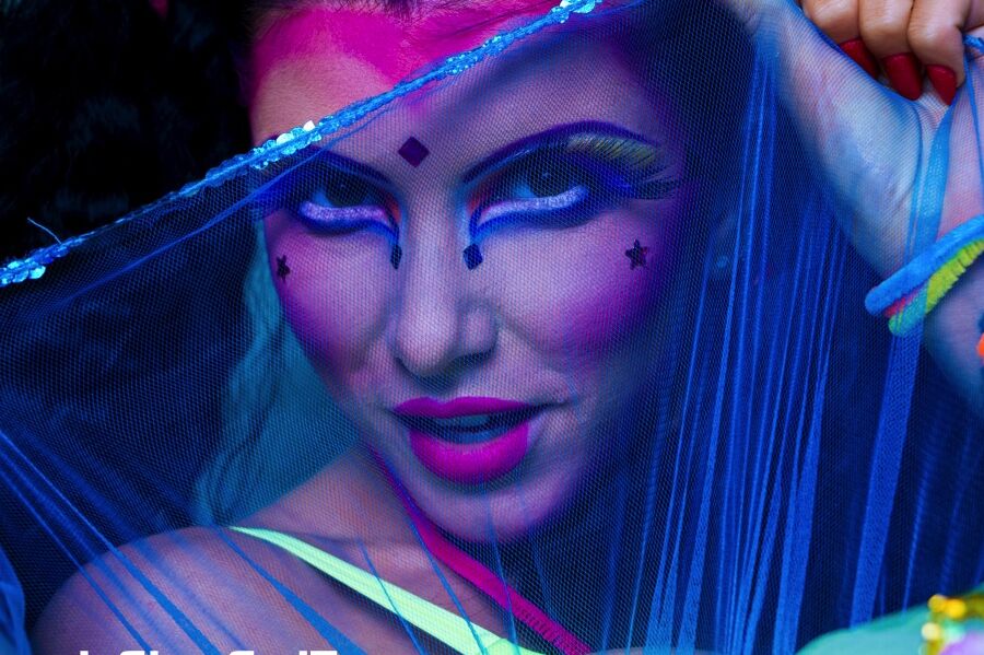 16P Romi Rain Colorful Raggedy Ann gets nude