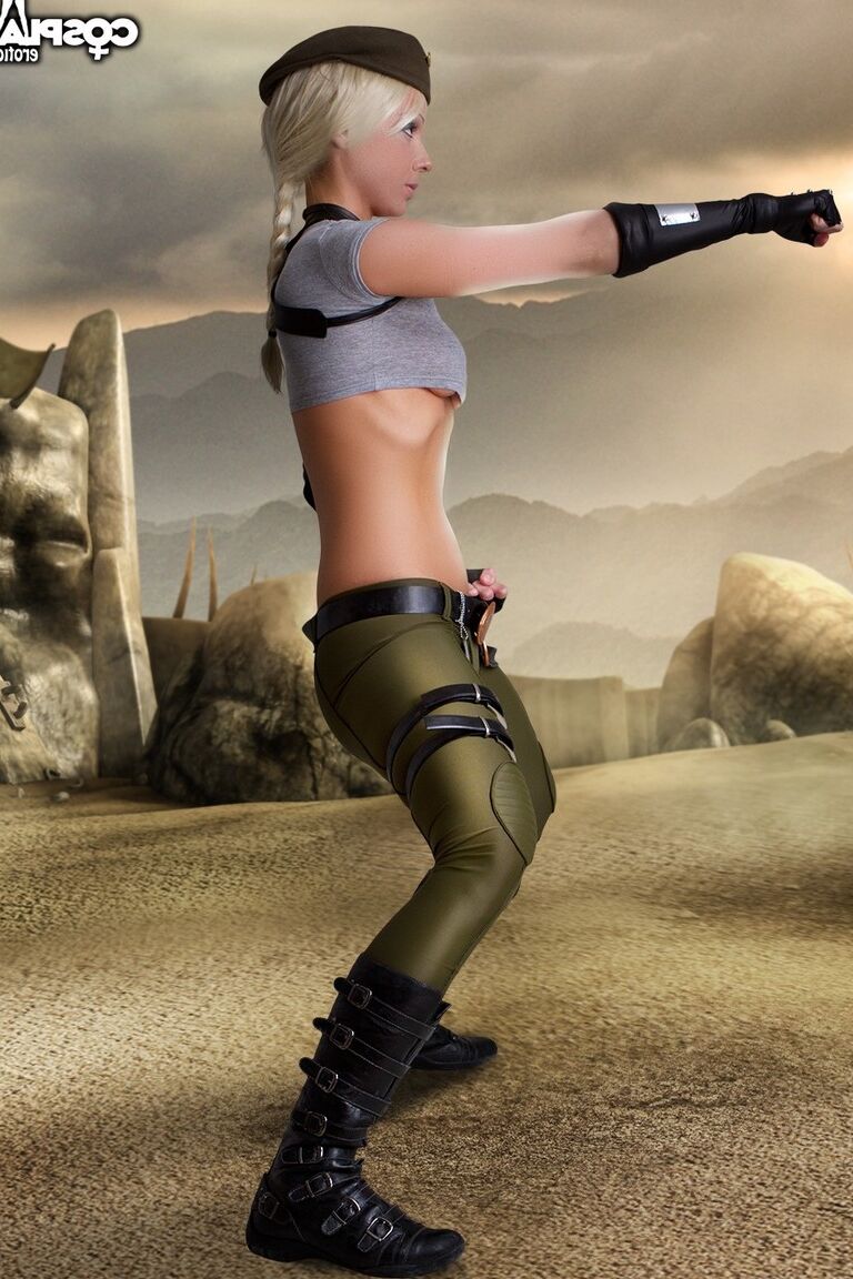 12P Cosplay Erótico Sonya Mortal Kombat cosplay nu