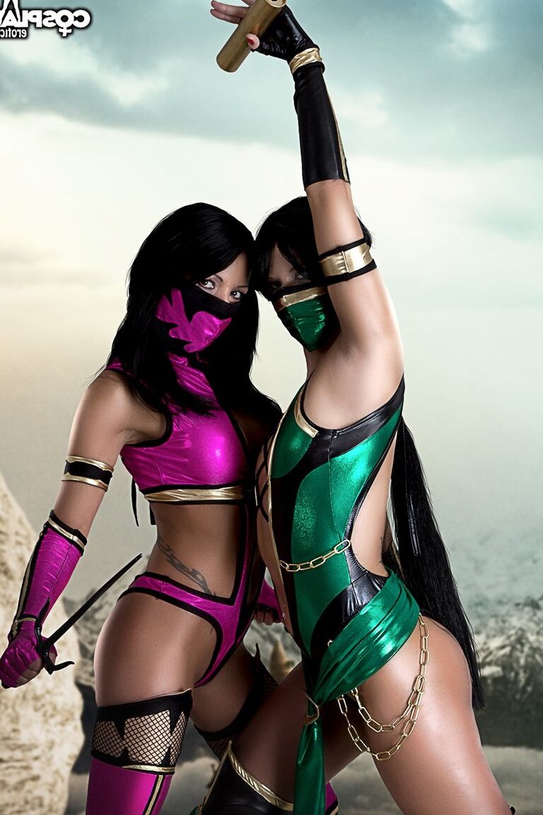 12P Mileena, cosplay nu de Jade Mortal Kombat