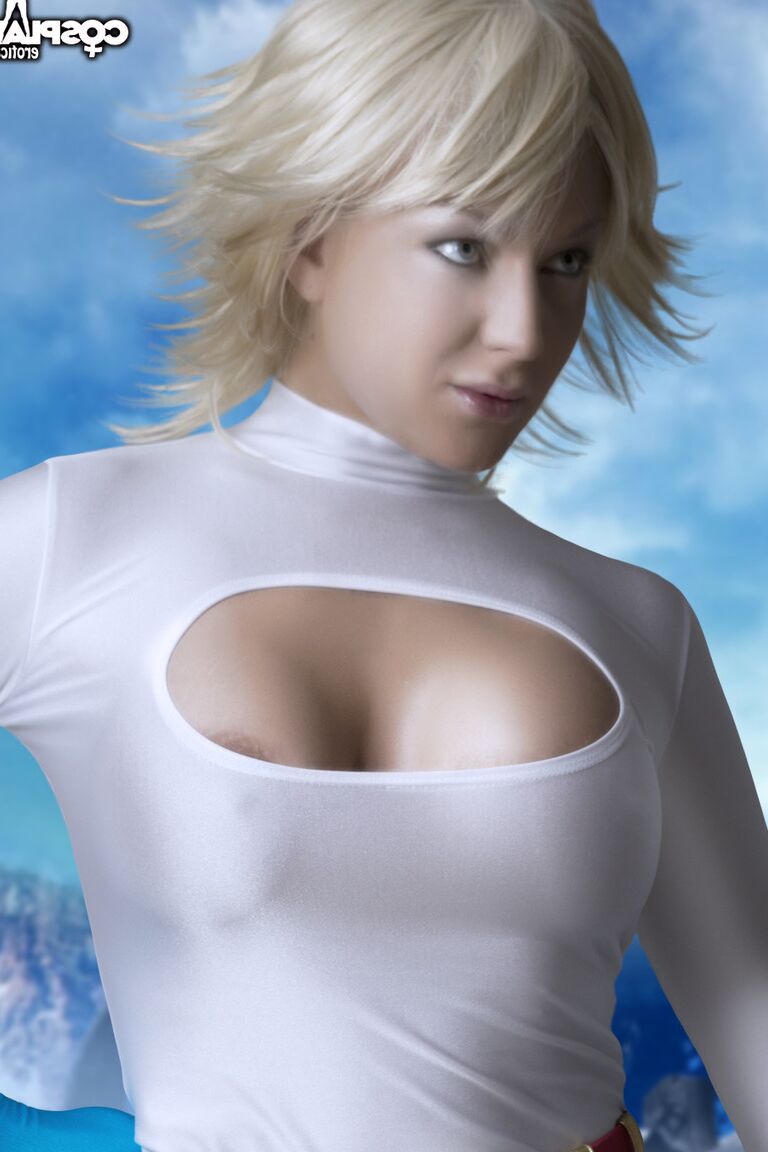 12P Power Girl Kara Zor L, Karen Starr nue cosplay
