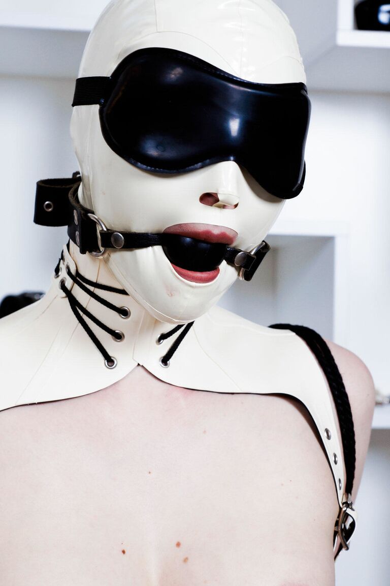 16P White corset, part 3 of 4Bondage,Fetish,Rubber