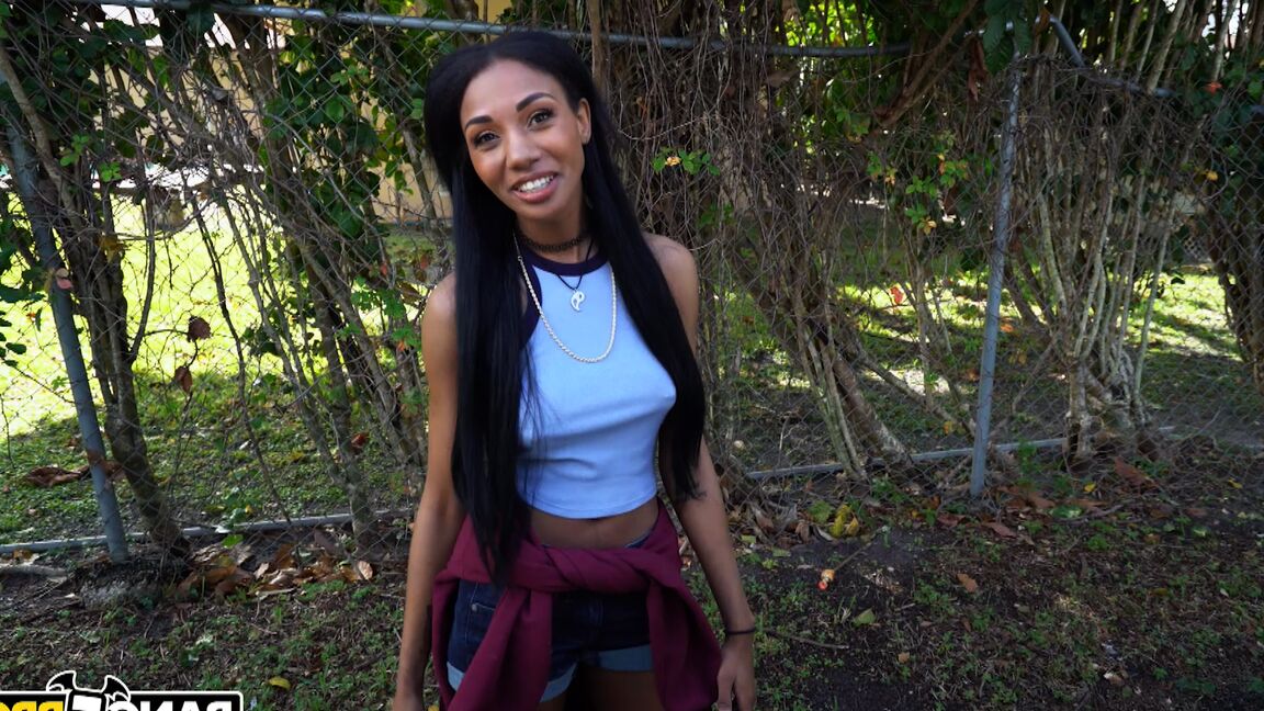 21P A namorada de ébano Alexis Avery faz sexo interracial violento no ônibus