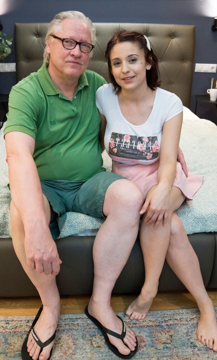 20P Cutie with big juggs Sherill Collins seduces an old guy and gets banged hard