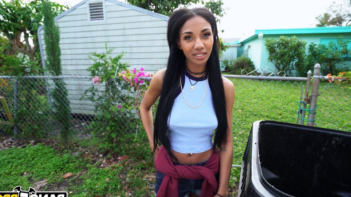 21P A namorada de ébano Alexis Avery faz sexo interracial violento no ônibus