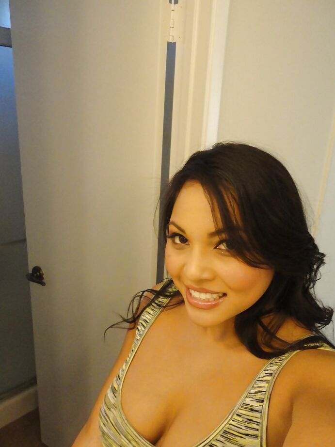 16P Brunette chick Adriana Luna taking nude selfies in mirror while undressing