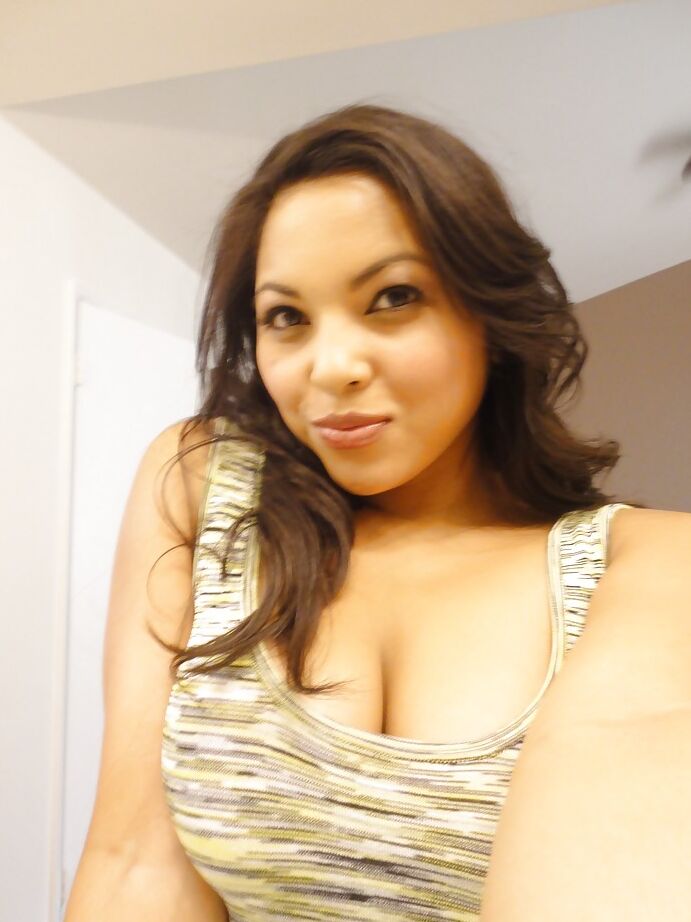 16P Brunette chick Adriana Luna taking nude selfies in mirror while undressing
