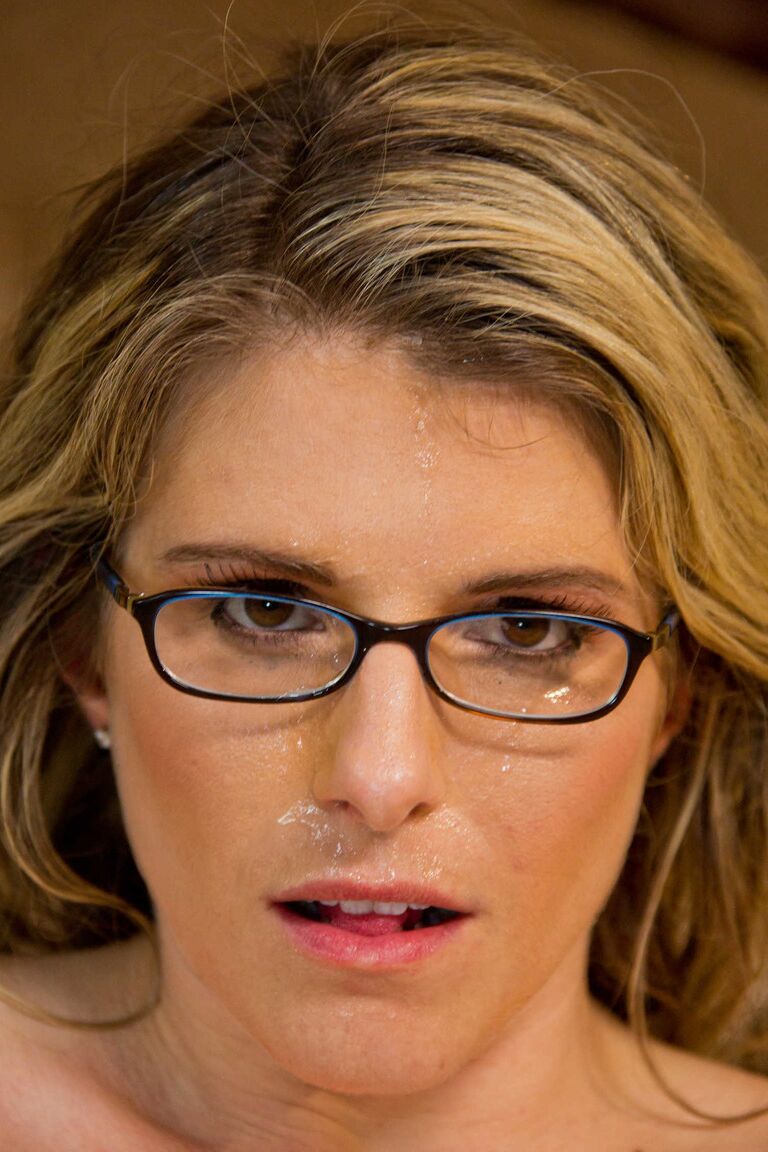 21P Horny mom in glasses Cory Chase gets showered with cum after a good dicking