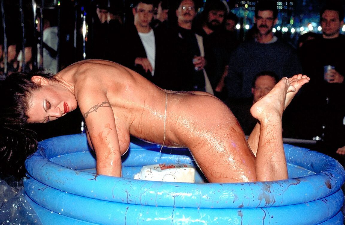 21P Brunette MILF Crystal Gunns gets messy after showing her huge bosom