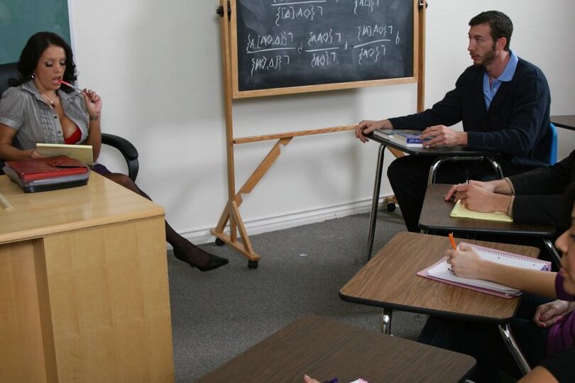 21P Hot American teacher Francesca Le gets hard dick from her pupil after class