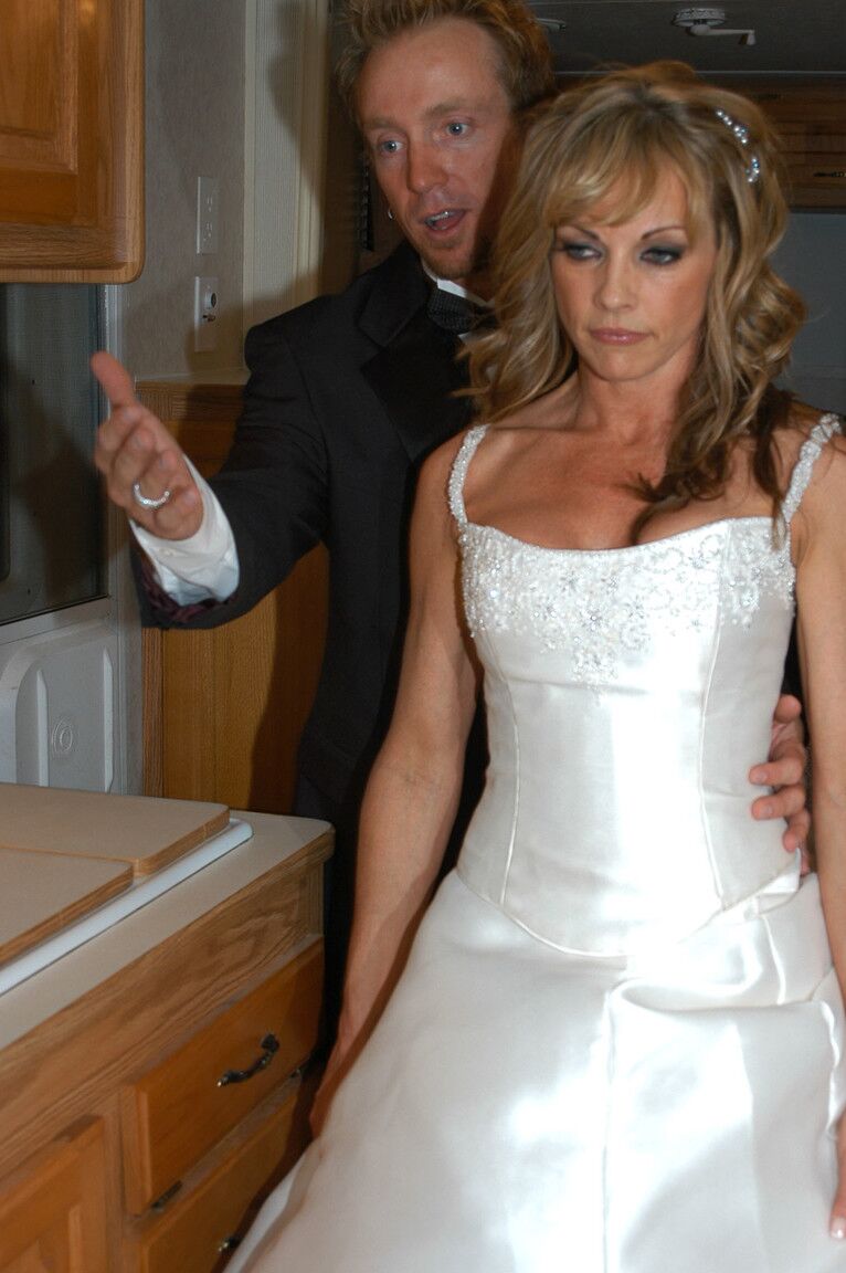 21P Gorgeous babe in a wedding dress Shayla LaVeaux gets slammed by her hubby