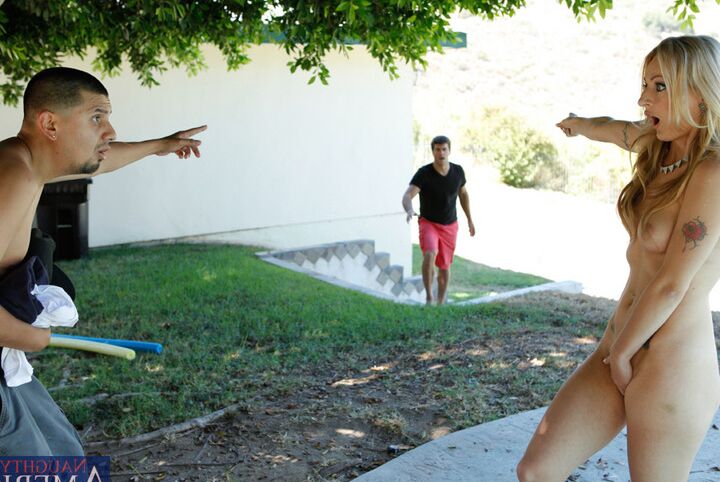 12P Natasha Starr gets caught skinny dipping and to get out of it she fucks her