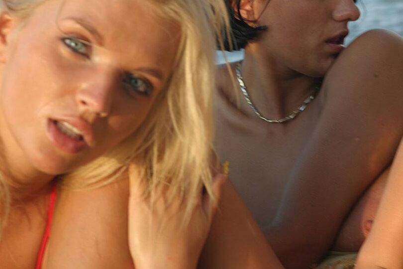 15P My Boobs EU 3 big tit lesbians in water