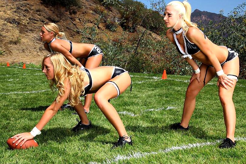 11P Nina3 and her gfs have an all girl 3some in shower after a game of football
