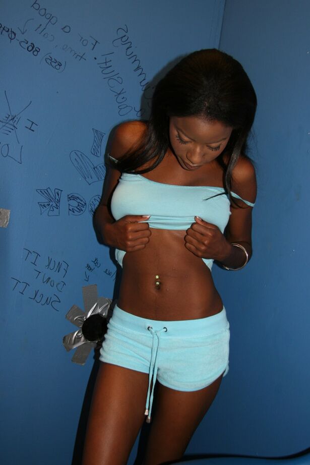 18P Black teen Jaden Simone takes dick from behind after sucks through the hole