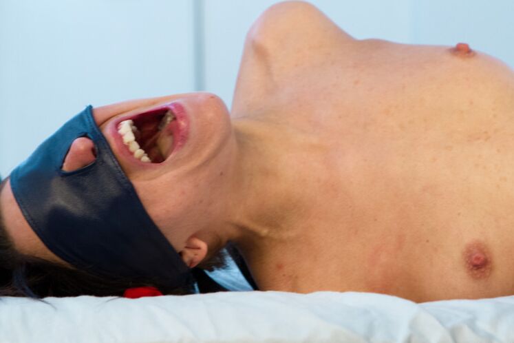 13P In minimal lesbian bondage, Juliette March has to shock herself if she desires