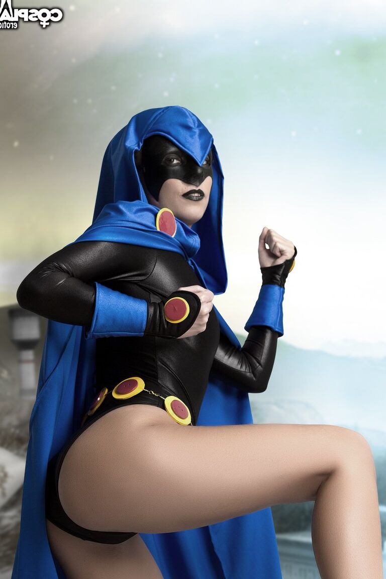 10P Cosplay Erótica Raven Teen Titans cosplay nu