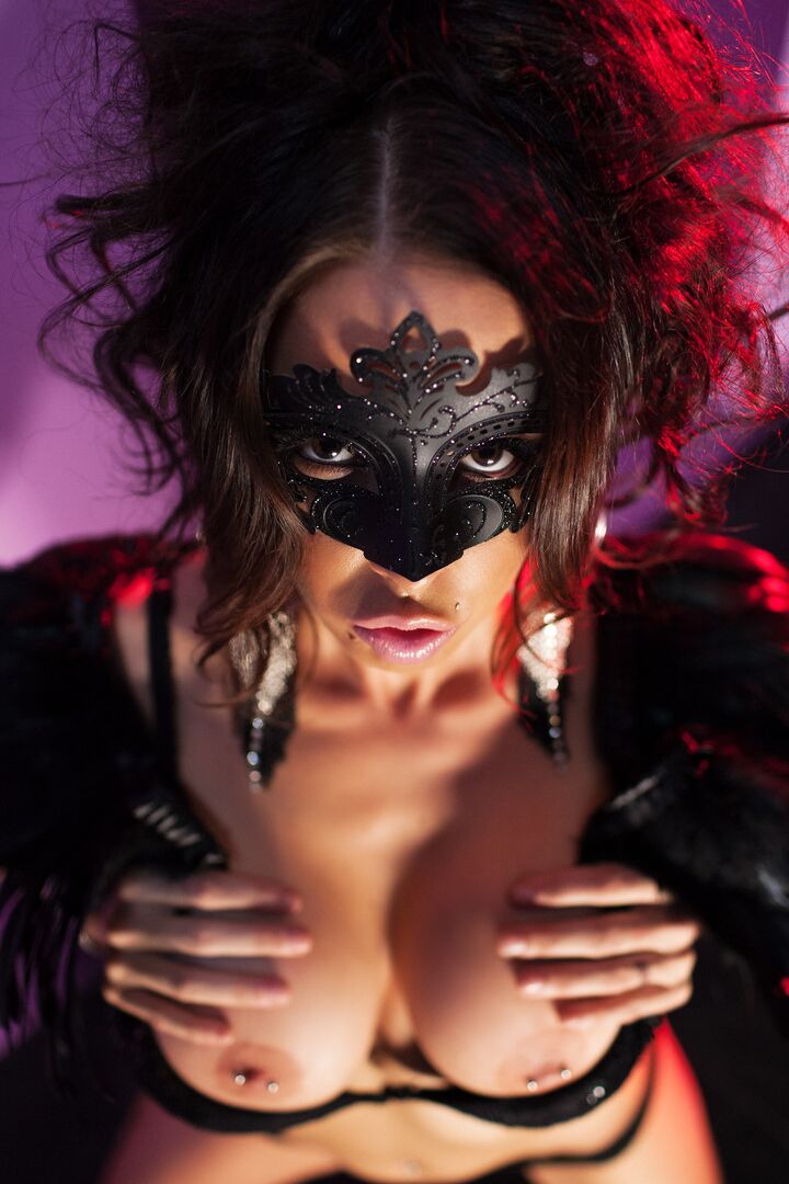 17P Brandy Aniston seduces in her mask and wings but lets not forget those amazing