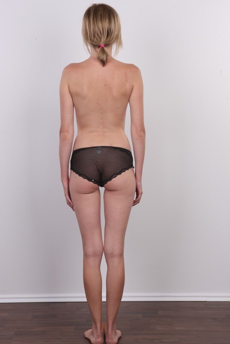 20P Amateur model Anastasia stands straight while slowly getting completely naked