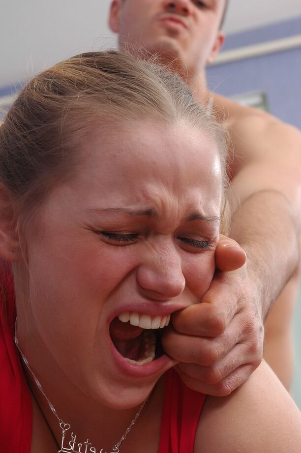 21P Pigtailed teen Nickie gives her BF a rough deepthroat BJ until he ejaculates