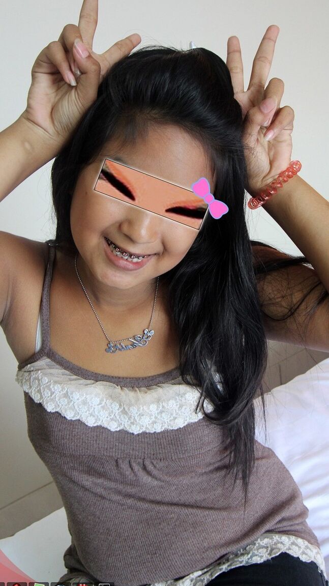 15P Busty Asian girl with braces has sex with a foreigner from a POV perspective