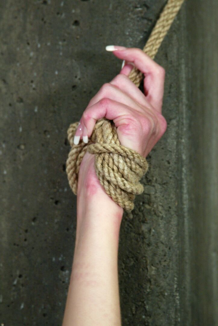 21P Tied up MILF Hailey Young gets her muff toyed hard in an abandoned place