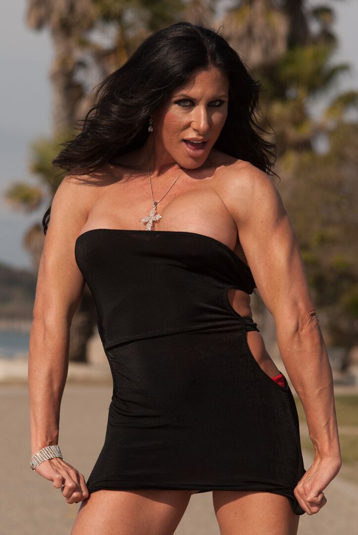 15P Muscularidad Sexy Vestido Negro