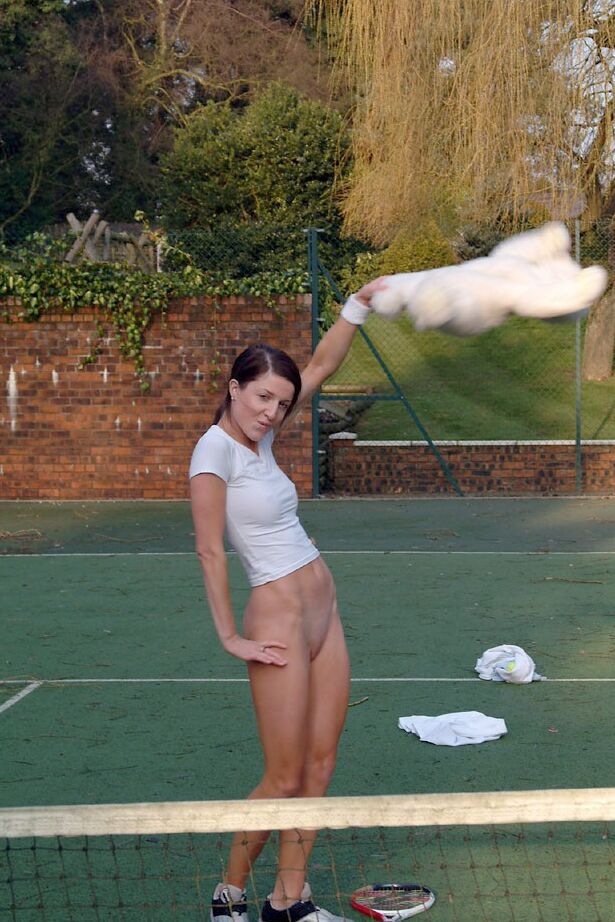 21P Quente tenista britânica Olivia tiras