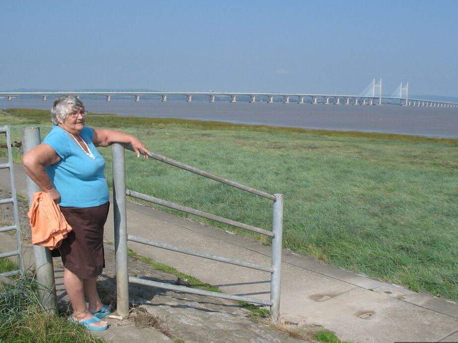 20P Fat old woman Grandma Libby exposes herself on a desolate bike path