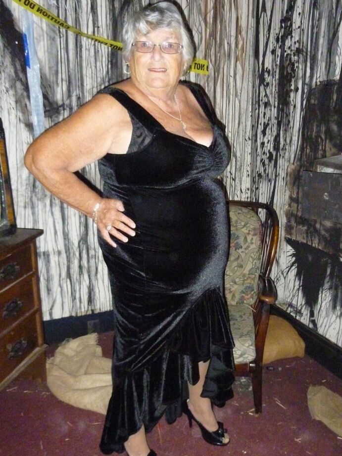 20P Old woman Grandma Libby sticks an empty bottle of booze in her vagina