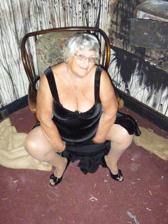20P Old woman Grandma Libby sticks an empty bottle of booze in her vagina