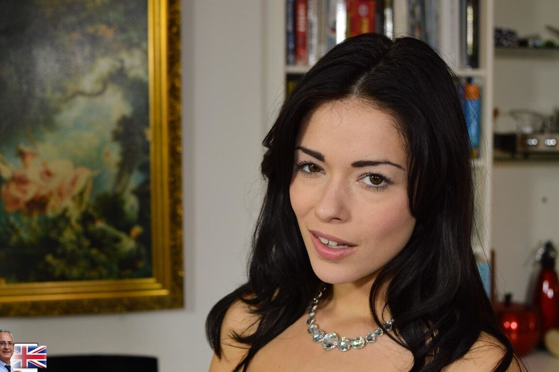 15P Young brunette Ava work's out her daddy issues with filthy old man