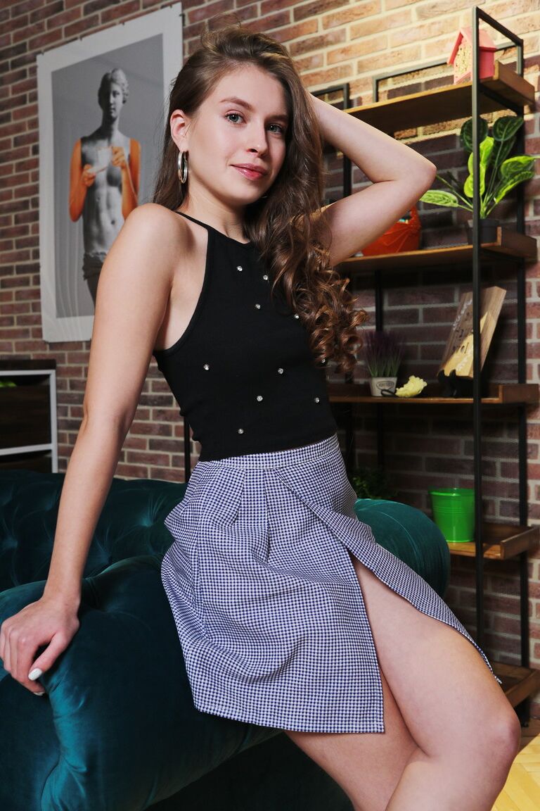 21P Cutie with tiny tits Aristeia shows off her body and teases with her butt