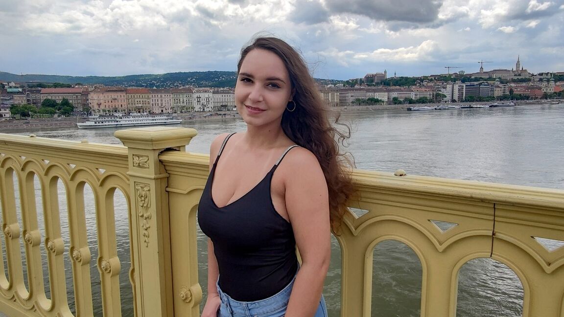 15P Brunette chick takes in the sights at a river location before POV sex